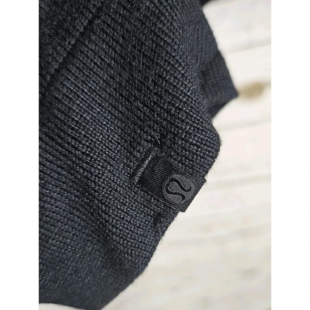 Lululemon Open Mind Black Sweater Wrap Black OS Viscose Silk Blend Womens